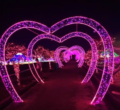 Flat Heart Christmas decoration light by JKPARKRIDES