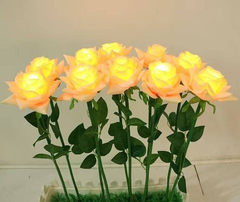 Fabric Rose Christmas decoration light by JKPARKRIDES