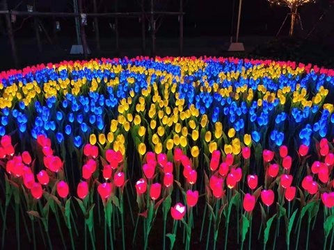Plastic Tulip Christmas decoration light by JKPARKRIDES