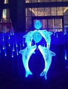 Dolphin with Ball Christmas decoration light by JKPARKRIDES