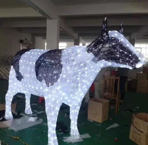 Cow Christmas decoration light by JKPARKRIDES