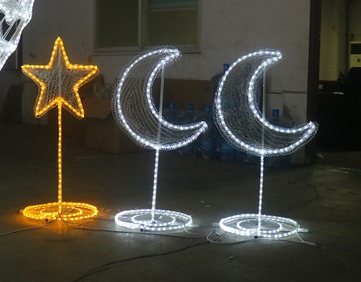Small Moon Christmas decoration light by JKPARKRIDES