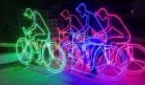 Exercise Bike Christmas decoration light by JKPARKRIDES