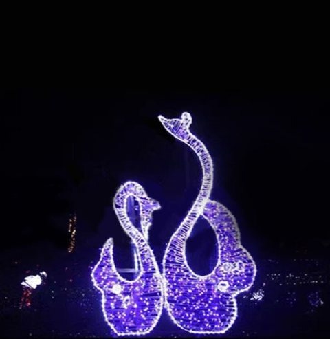 Swan Set Christmas decoration light by JKPARKRIDES