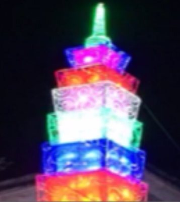 Resin Tower Christmas decoration light by JKPARKRIDES