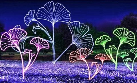 Ginkgo Leaf Christmas decoration light by JKPARKRIDES