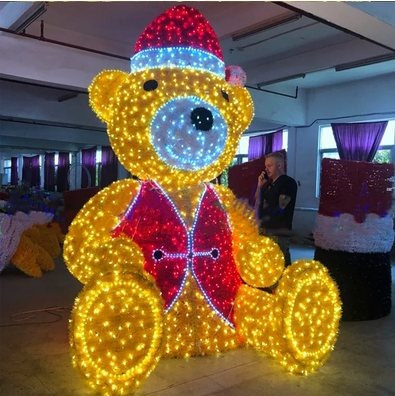 3D Bear Christmas decoration light by JKPARKRIDES