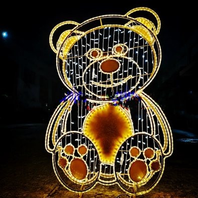 Flat Bear Christmas decoration light by JKPARKRIDES