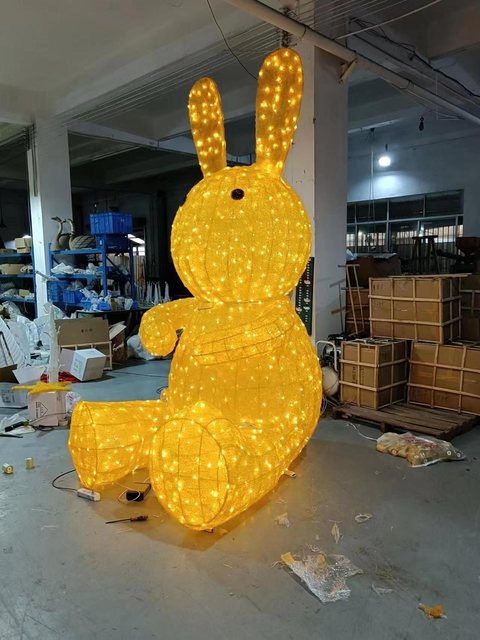 Large Rabbit Christmas decoration light by JKPARKRIDES