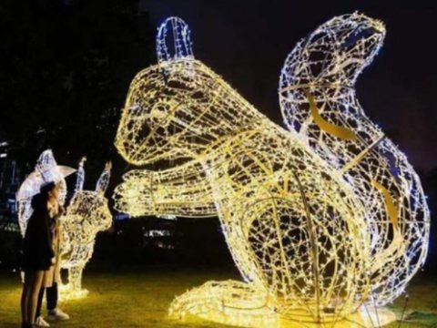 Squirrel Christmas decoration light by JKPARKRIDES