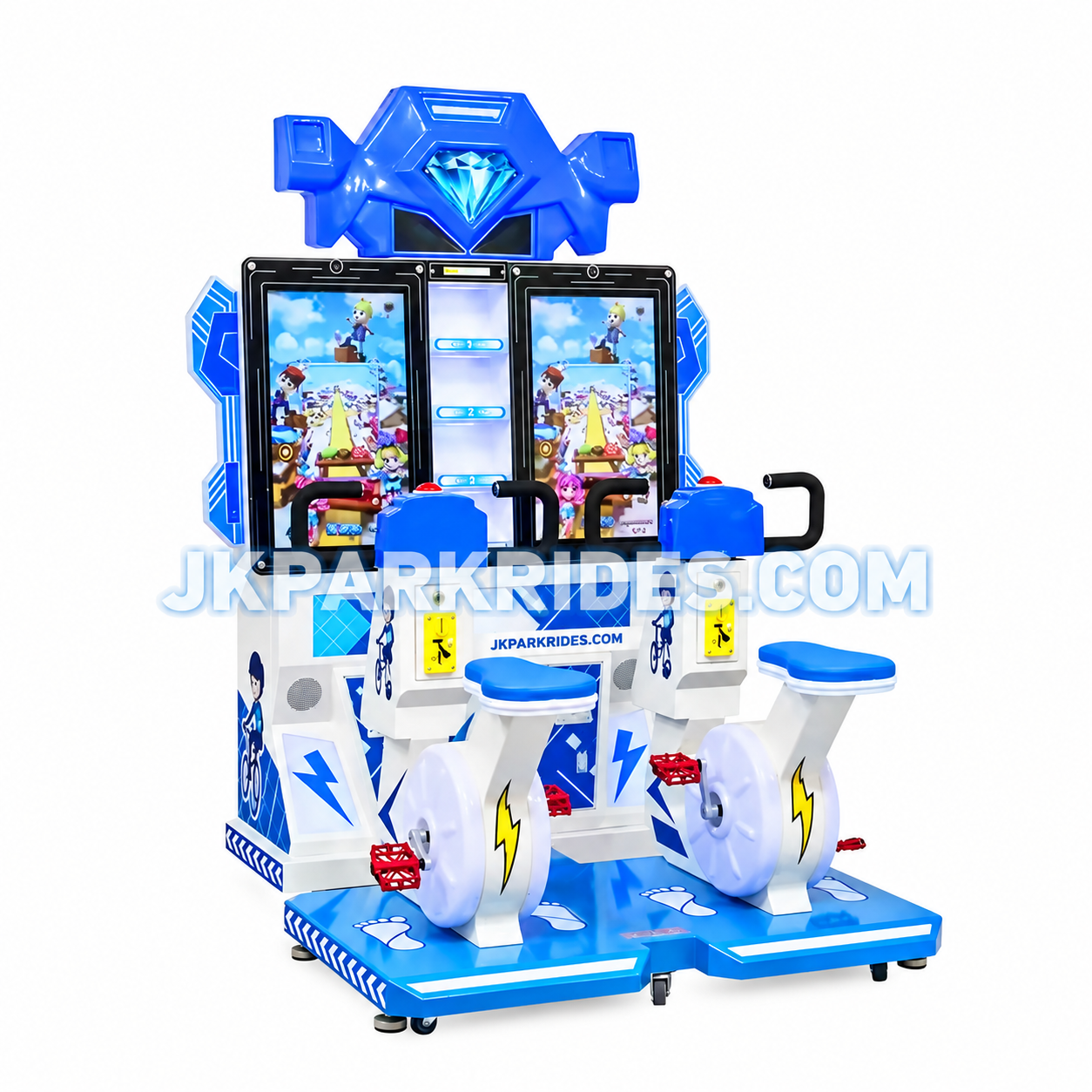Dynamic Cycling Two Person Bicycle Competition Game Machine — JKPARKRIDES product image