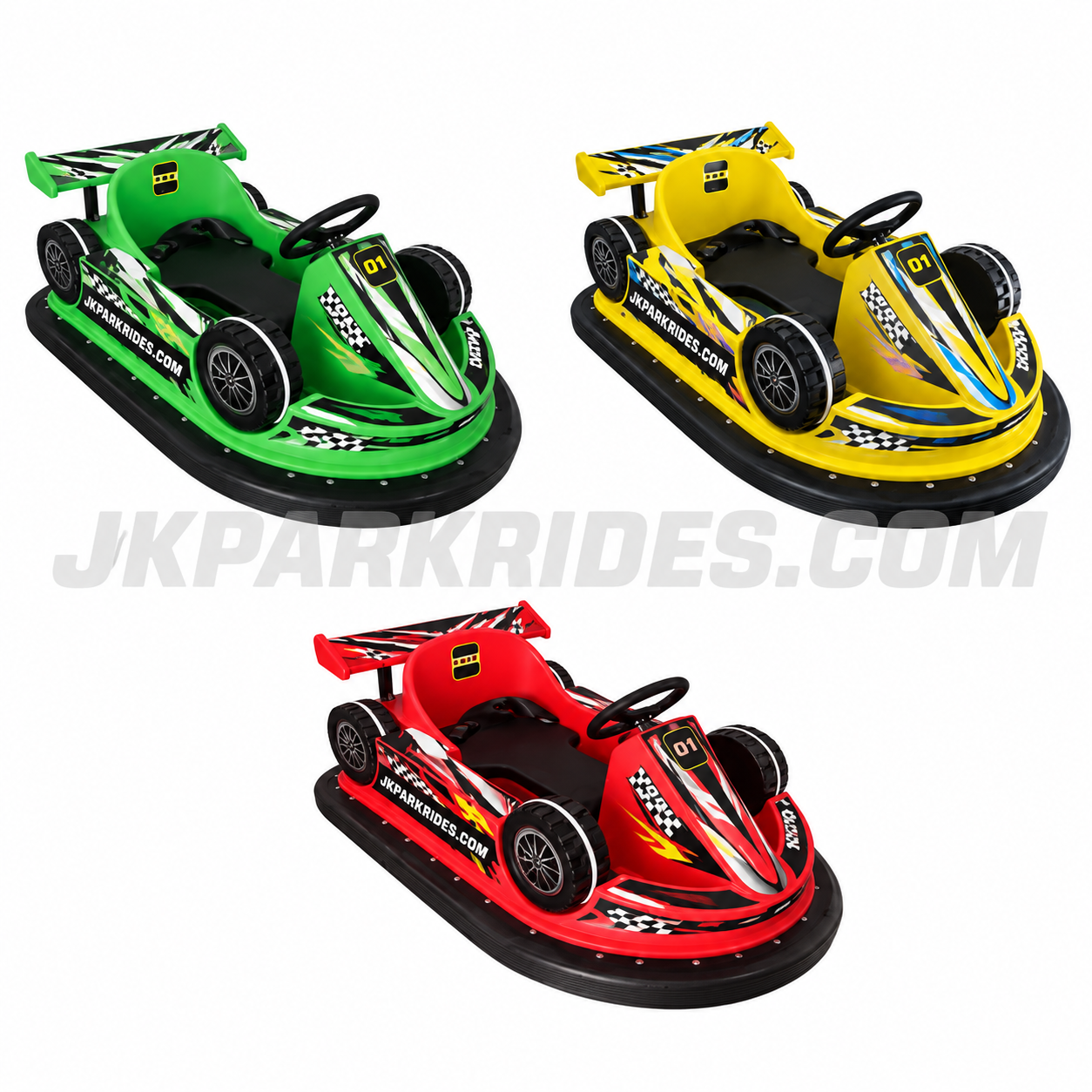 Battery Powered Children's Electric Bumper Cars Amusement Park Bumper Cars For Sale — JKPARKRIDES product image