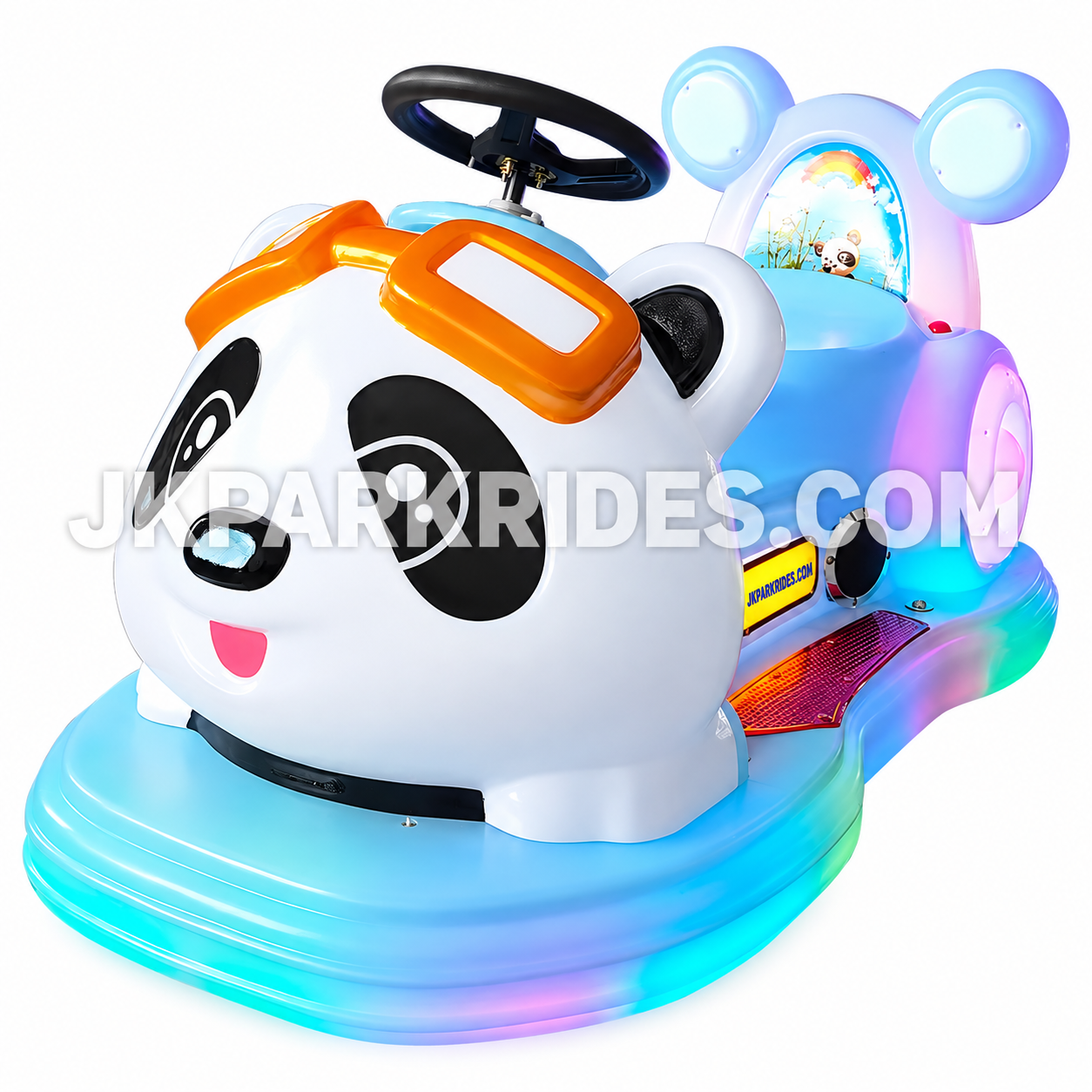 Double Parent Child Electric Panda Bumper Car Night Market Square Park Indoor and Outdoor Luminous Toy Car — JKPARKRIDES product image
