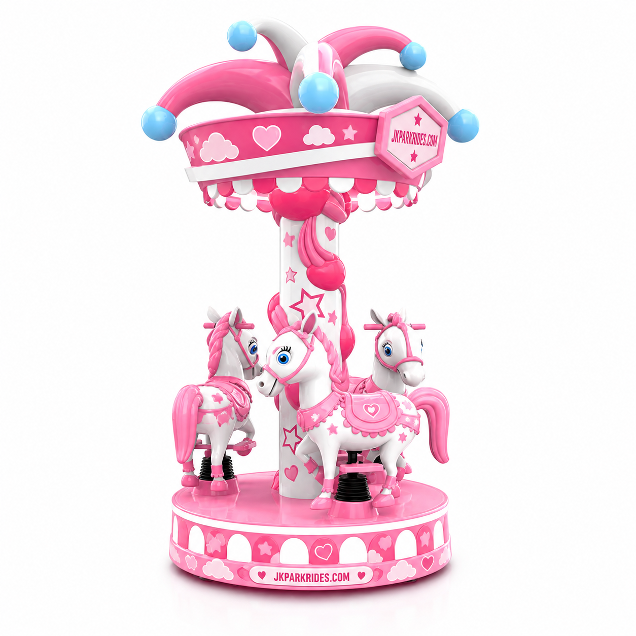Pink Dream Three Person Mini Carousel — JKPARKRIDES product image