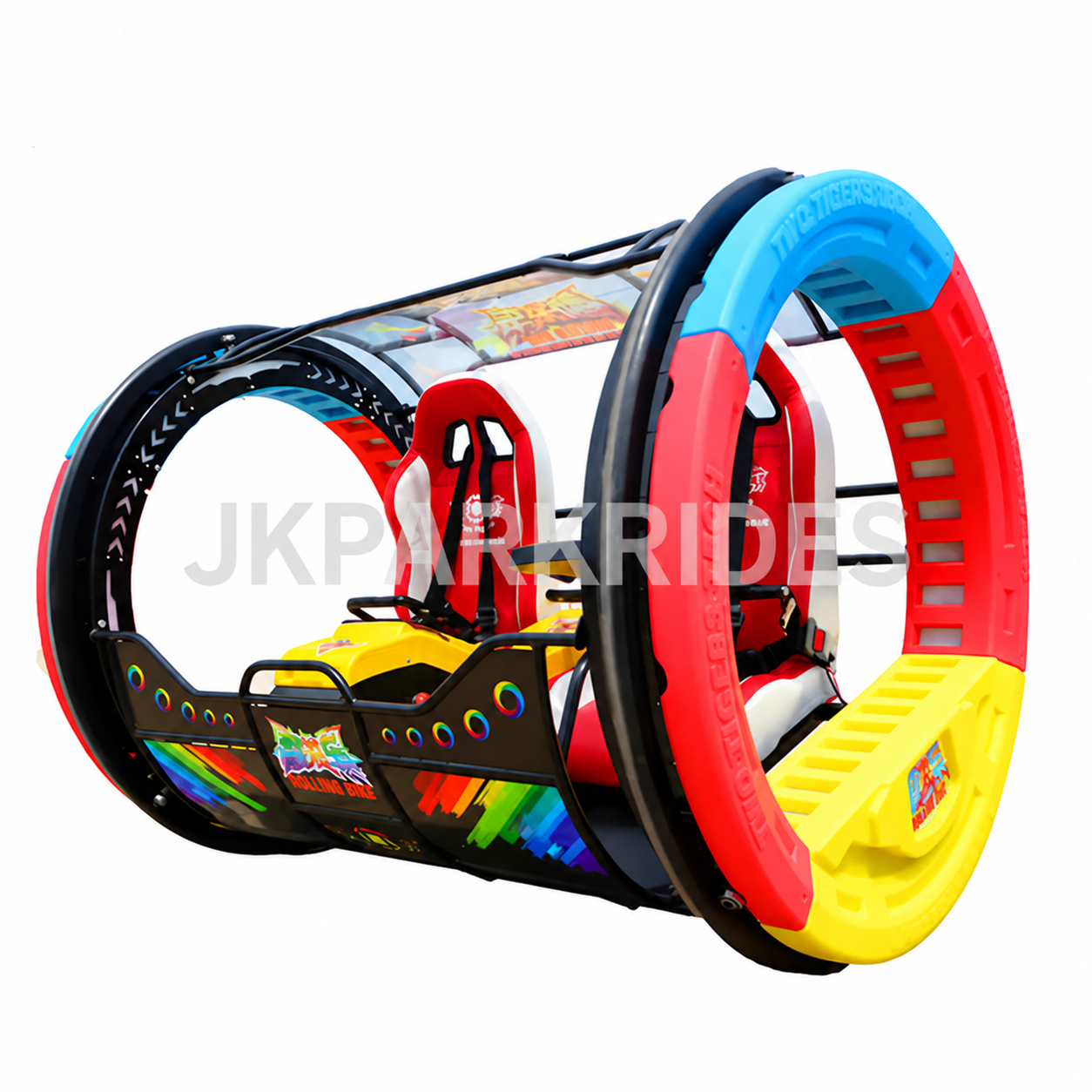 Square Amusement Bike, 360 Degree Rotating Rolling Bike — JKPARKRIDES product image