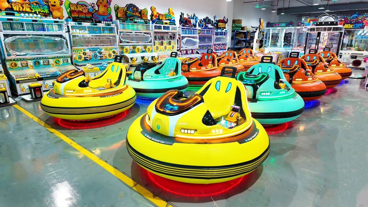 The electric bumper car fleet. by JKPARKRIDES