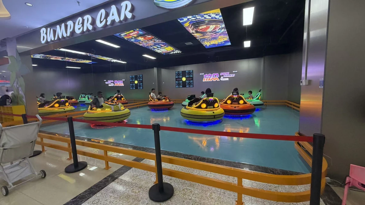 The electric bumper car fleet. by JKPARKRIDES