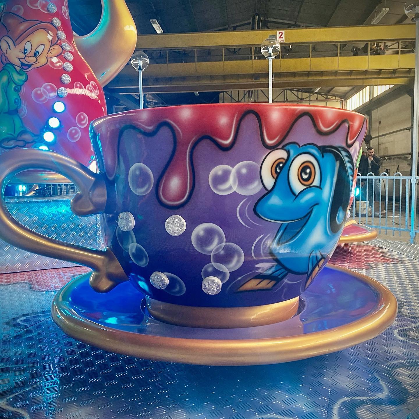 Tea Cup Ride — seat or equipment detail