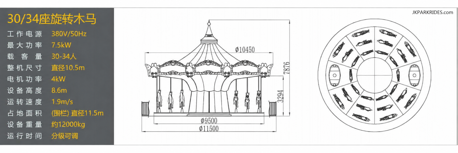 34-Seat Carousel — vista specifica